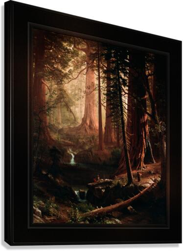 Giant Redwood Trees of California by Albert Bierstadt Remastered Xzendor7 Classical Fine Art Old Masters Reproductions Canvas Print
