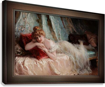 Perezosa Idle Woman by Daniel Hernandez Morillo Remastered Xzendor7 Classical Fine Art Old Masters Reproductions Canvas Print