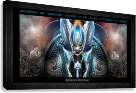 Princess Arsencia The Symbols Of Arnoontraak Fractal Art Sci-Fantasy Portrait by Xzendor7 Canvas Print