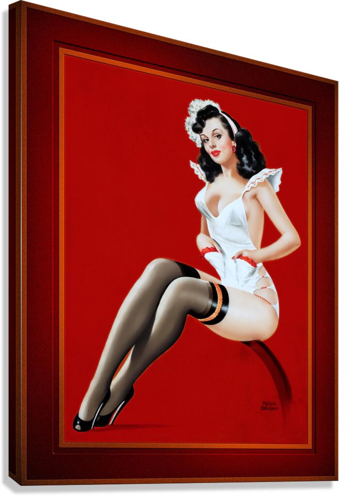 The Maid by Peter Driben Remastered Vintage Retro Xzendor7 Art Reproductions Canvas Print