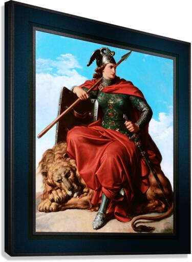 Allegorie Der Tapferkeitt by Karl von Blaas Remastered Xzendor7 Classical Fine Art Old Masters Reproductions Canvas Print