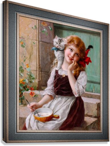 Best Friends by Emile Vernon Vintage Art Xzendor7 Old Masters Reproductions Canvas Print