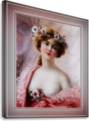 A Summertime Beauty by Emile Vernon Vintage Art Xzendor7 Old Masters Reproductions Canvas Print
