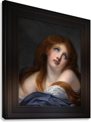 Female Portrait by Jean-Baptiste Greuze Remastered Xzendor7 Classical Fine Art Old Masters Reproductions Canvas Print