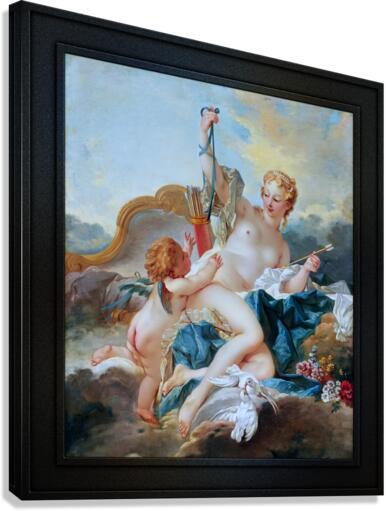 Venus desarmant Cupidon From The Workshop of Francois Boucher Remastered Xzendor7 Classical Fine Art Old Masters Reproductions Canvas Print