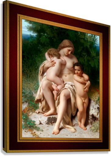 La Premiere Discorde c1861 by William-Adolphe Bouguereau Remastered Xzendor7 Classical Fine Art Old Masters Reproductions Canvas Print