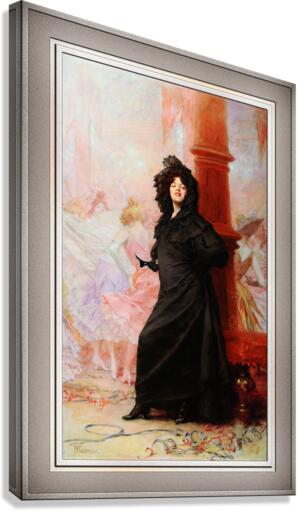 Baile de Mascaras by Frederik Hendrik Kaemmerer Remastered Xzendor7 Classical Fine Art Old Masters Reproductions Canvas Print