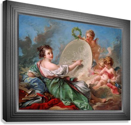 Allegorie de la Peinture by Francois Boucher Remastered Xzendor7 Classical Fine Art Old Masters Reproductions Canvas Print
