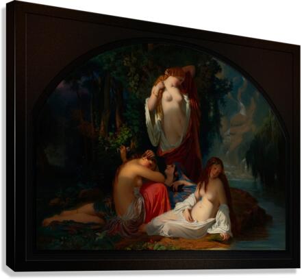 Les Baigneuses by Henri Lehmann Remastered Xzendor7 Classical Fine Art Old Masters Reproductions Canvas Print