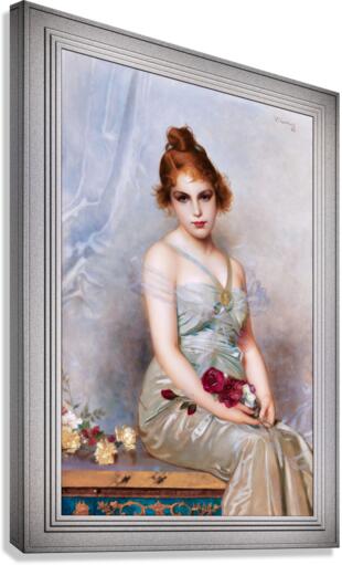 The Bouquet by Vittorio Matteo Corcos Remastered Xzendor7 Classical Fine Art Old Masters Reproductions  Canvas Print