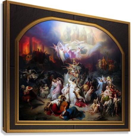 Titus destroying Jerusalem by Wilhelm von Kaulbach Remastered Xzendor7 Classical Fine Art Old Masters Reproductions Canvas Print