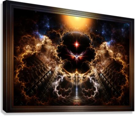 Fire Of Heaven Sci-Fi Fantasy Art Fractal Composition by Xzendor7 Canvas Print