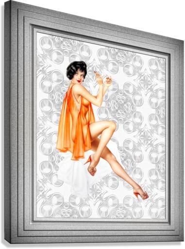 vargas 画集④ Vargas Girl In An Orange Negligee by Alberto Vargas