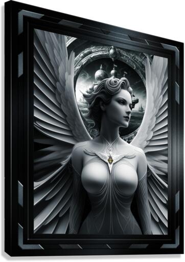 The Winged Arclarian Symposia A Beautiful Captivating AI Concept Art by Xzendor7 Canvas Print