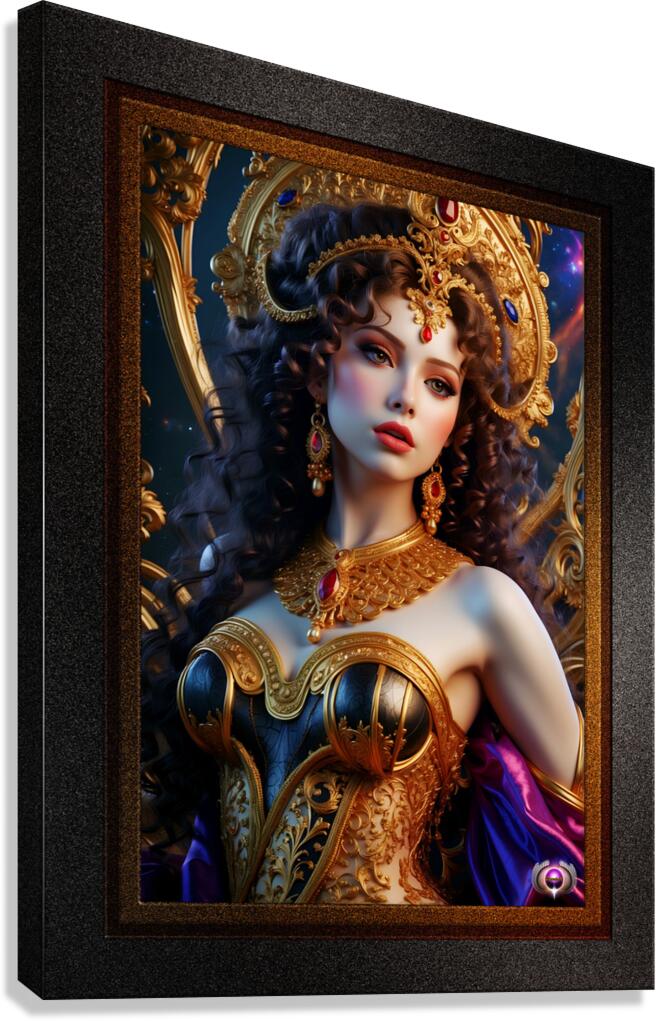 Empress Of The Kalimarini Gorgeous AI Concept Art by Xzendor7  Canvas Print