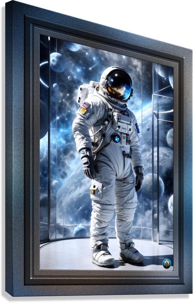 Astronaut Displaying Space Suit Science Fiction AI Concept Art by