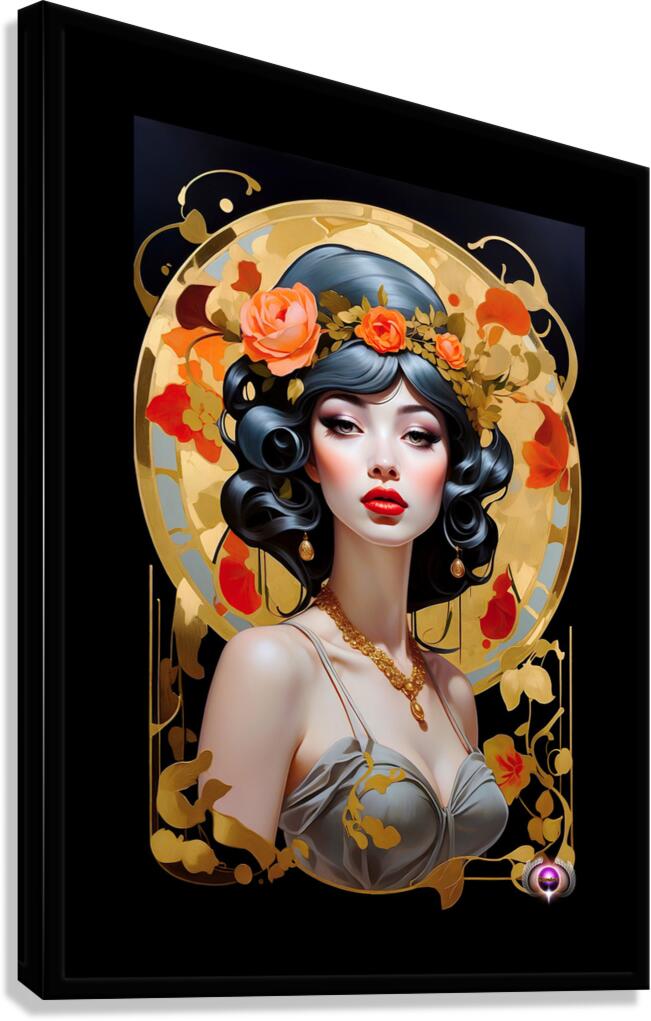 Seeing Past The Future Pop Surrealism Beauty Captivating Portrait Illustraion AI Concept Art by Xzendor7 Canvas Print