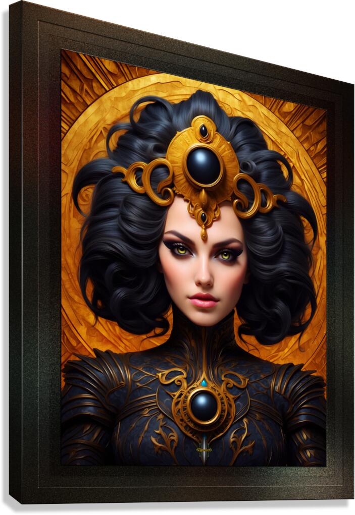 Tula The Mystic Mesmerizing AI Concept Art Portrait by Xzendor7 Canvas Print