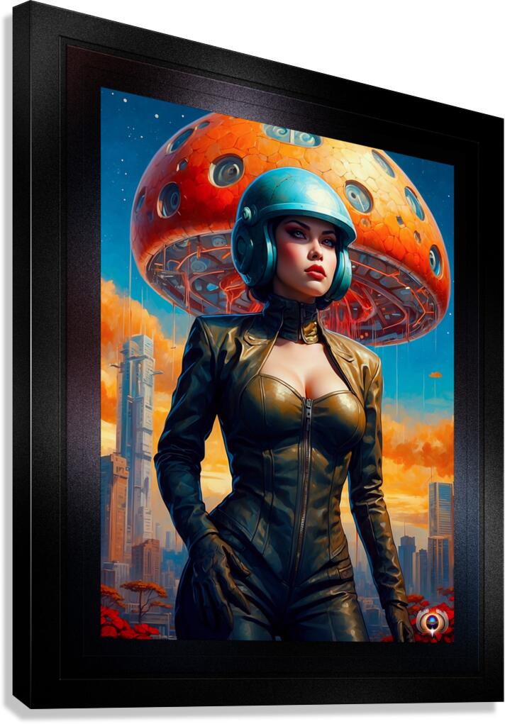The Aliens Are Upon Us Captivating AI Concept Art Portrait by Xzendor7 Canvas Print
