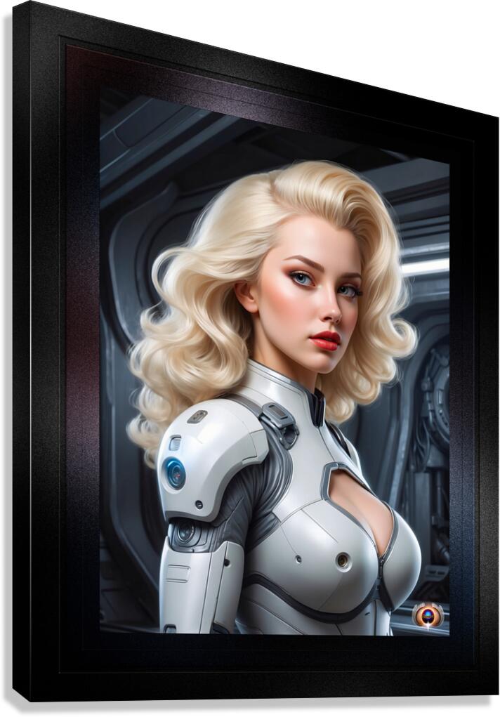 Illysia Natski Captivating AI Concept Art Illustration Portrait by Xzendor7 Canvas Print