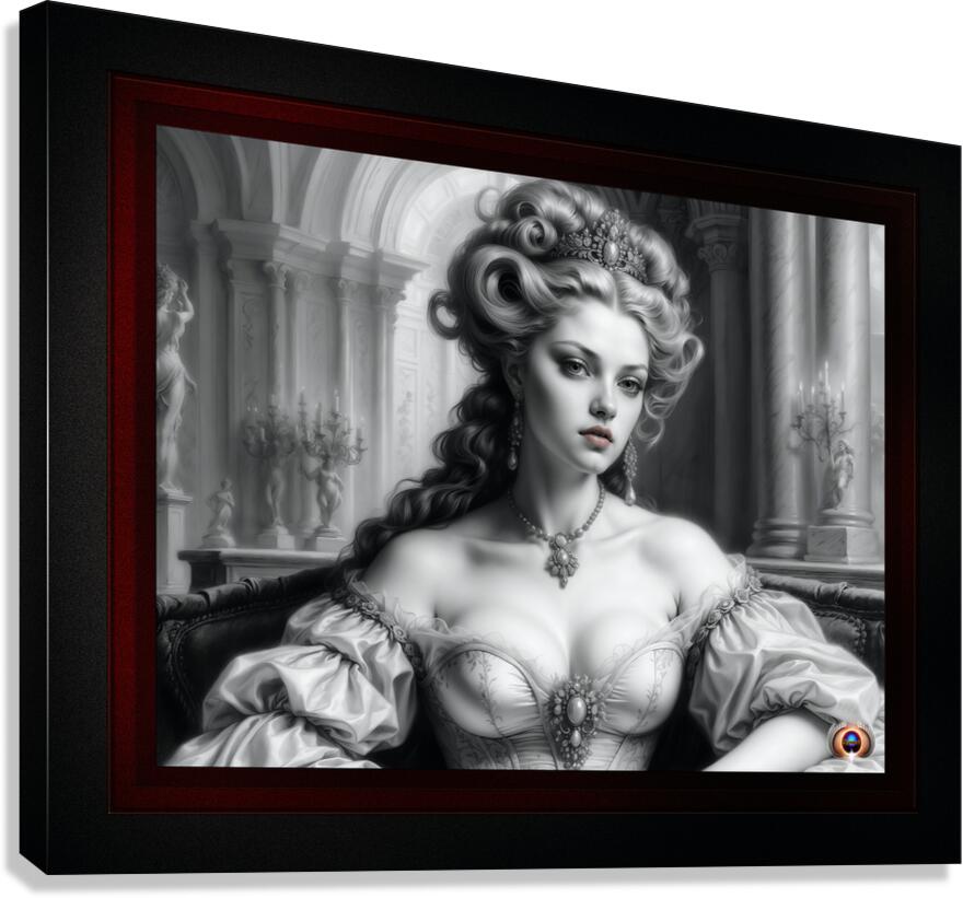 Portrait Illustration Of Lady Orthworth Captivating AI Concept Art by Xzendor7 Canvas Print