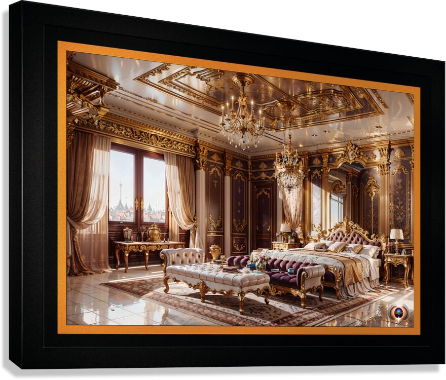 A Luxury Suite At The Arzriden Alluring AI Concept Art by Xzendor7 Canvas Print