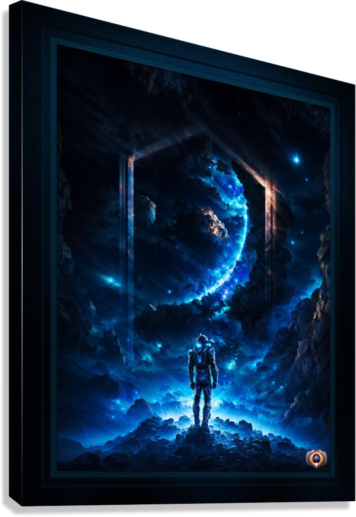 The Space Time Portal On Terranen Astonishing AI Concept Sci-Fi Art by Xzendor7 Canvas Print