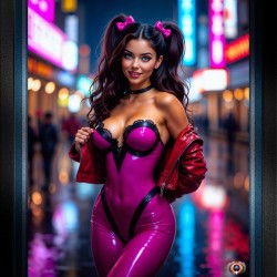 Shes Definitely Not Shy Aylia Stefinwald Nightlife Glamour Captivating AI Concept Art by Xzendor7