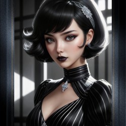 Film Noir Glamour Portrait Of Nefertari Iselyia Mesmerizing AI Concept Art by Xzendor7