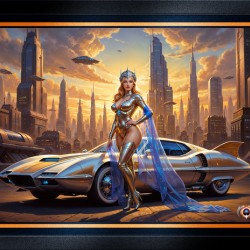 Fusion Beauty Liora Vossfeldt Amidst Deblian Metropolis Stunning AI Concept Art by Xzendor7