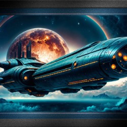 Thalassa Ardentia Emergence From Orlence Dimensional Gate Astonishing AI Concept Art by Xzendor7