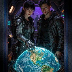 Celestial Earth Guardians Dyra Lelphen And Breason Jurinsen Captivating AI Concept Art by Xzendor7