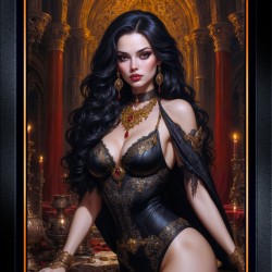 Gothic Fantasy Art Portrait Of Istrella Natchinsen Stunning AI Concept Art by Xzendor7