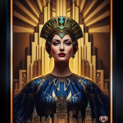 Majestic Portrait Of Rilva Erenia Amidst Golden Architecture Stunning AI Concept Art by Xzendor7