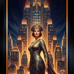 Ryana Drelis Amidst the Towers of The Aurelian Spires Striking AI Concept Art by Xzendor7