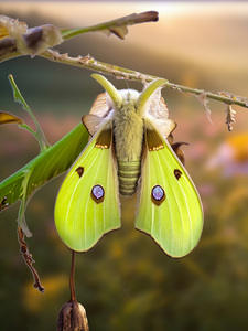Luna Moth - Gold Leaf