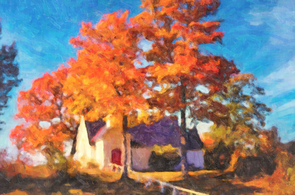 Fall Church Print