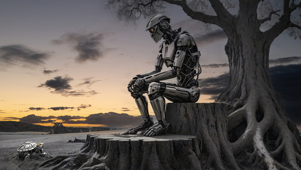 Robo sunset Final Print