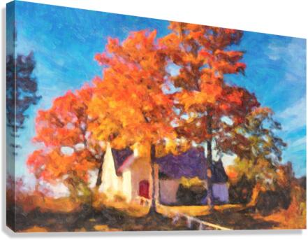 Fall Church Canvas Print