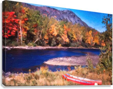 Two Red Canoes Canvas Print