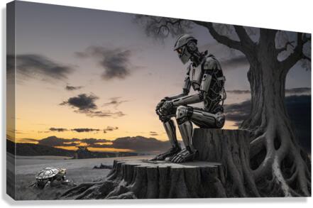 Robo sunset Final Canvas Print
