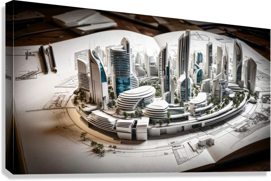 Future City 07 Canvas Print
