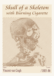 Skull of a Skeleton with Burning Cigarette - Vincent van Gogh 1885–86