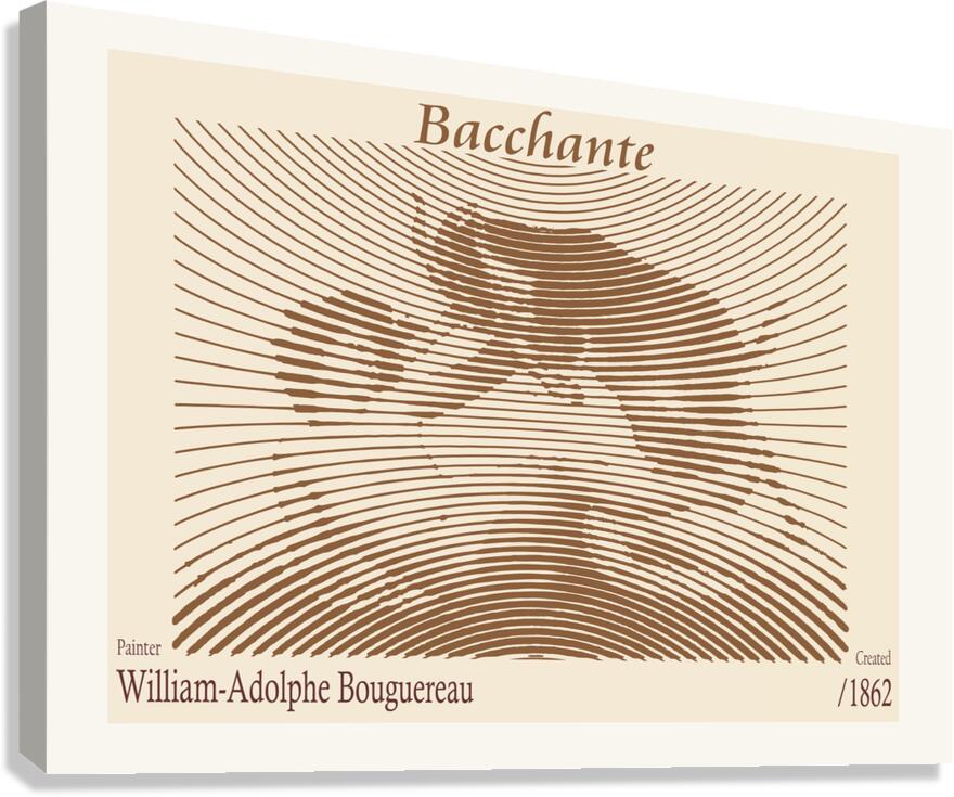 Bacchante – William-Adolphe Bouguereau 1862 Canvas Print