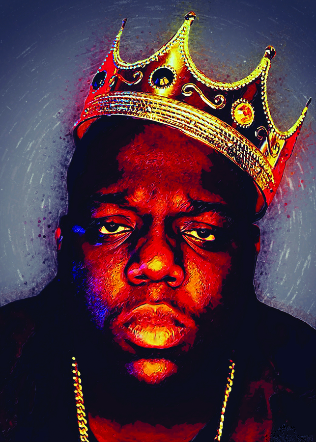 The Notorious B.I.G. 油絵 THE NOTORIOUS BIG by Masahiro Art Wall Art