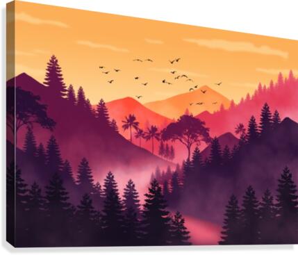 Flat Landscape Mount 2 Canvas Print