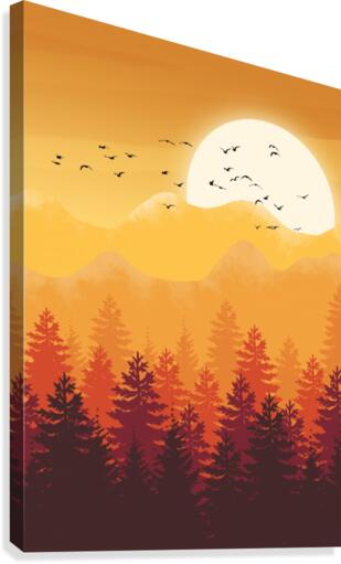 Flat Landscape Mount Canvas Print