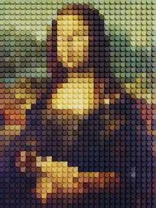 Pixelated Mona Lisa: A Modern Mosaic Interpretation