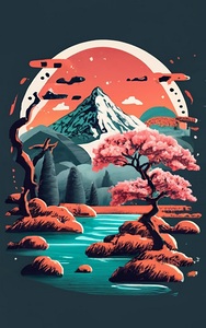 mountain landscape sky fuji nature