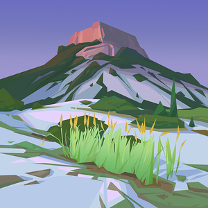 mountain landscape art